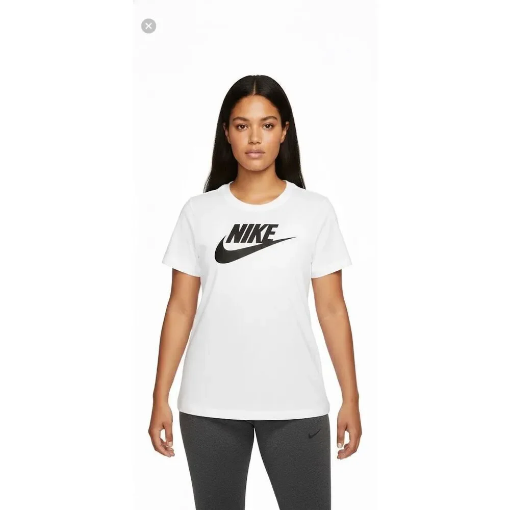 13. Nike  Curvy Tee NWT Essentials Logo Short Sleeve T-Shirt White